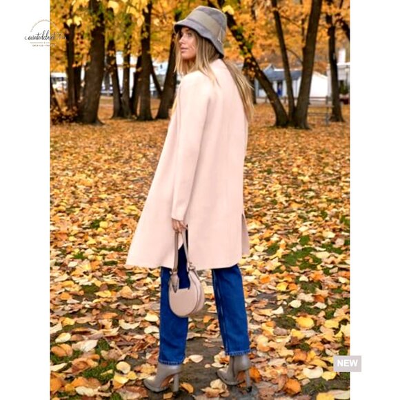 Oversized Cardigan Sweater Long Sleeve Lapel Trench Coatigan Blazer Jacket - Picture 5 of 7